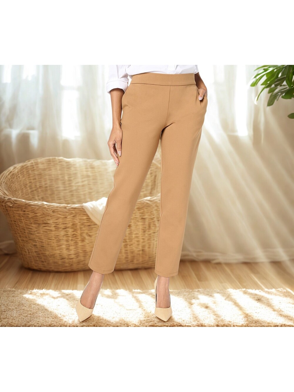 Dennis Basso Regular Ponte Knit Slim Leg Pull-on Pants  size 2X